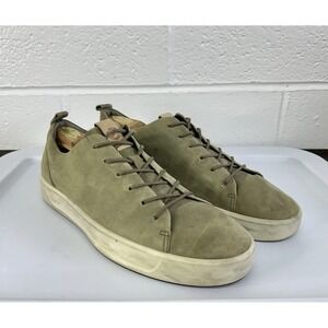 Ecco Men's Soft 8 Nubuck Lace Up Sneaker Olive Green / Size 12 EU 46